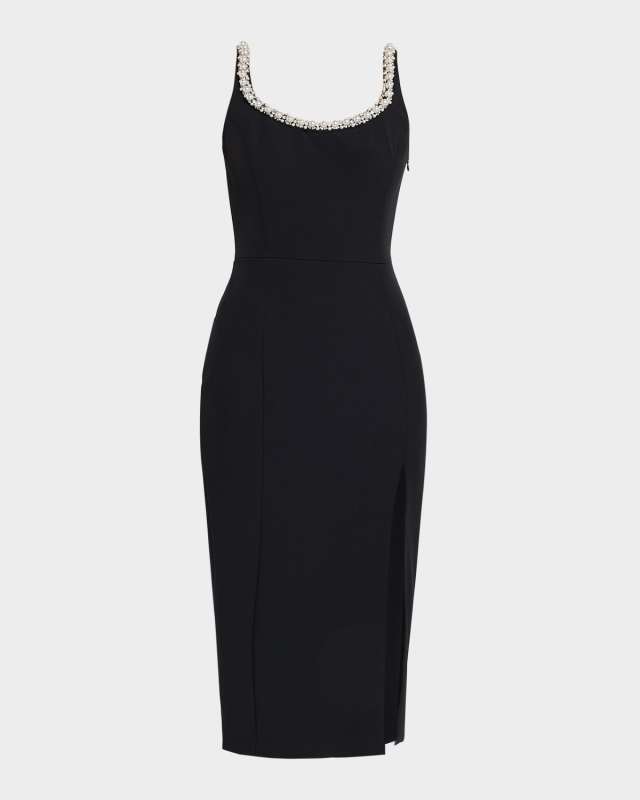 Prague Embellished Sleeveless Midi Dress